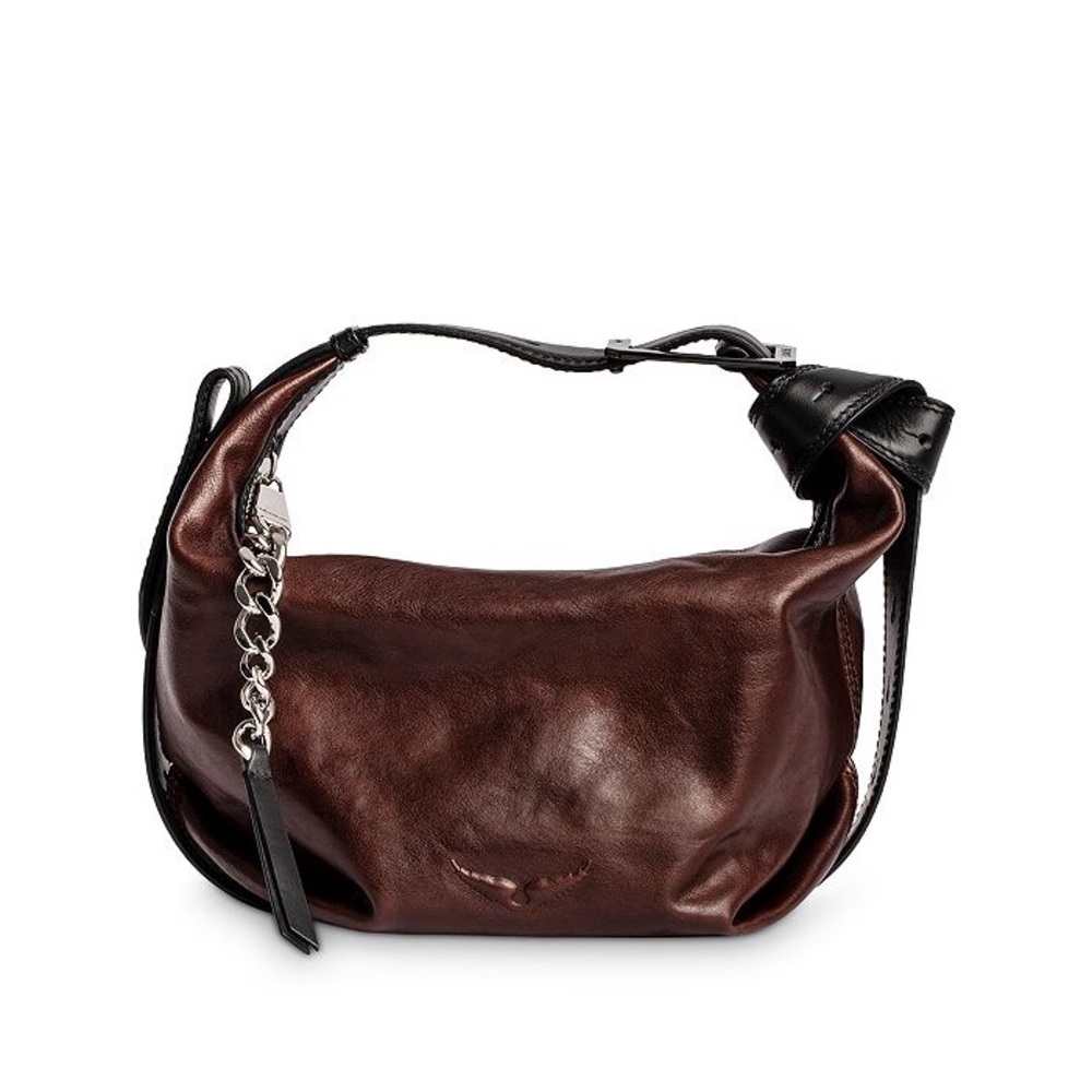 Zadig & Voltaire Brown Leather Bag with Black Accents